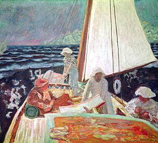 西涅克和他的朋友们乘船 Signac et ses amis en bateau (1924)，皮尔·波纳尔