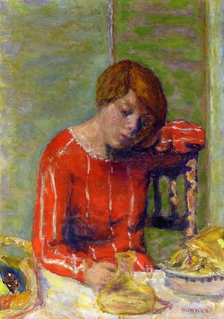 条纹女衫 Striped Blouse (c.1922)，皮尔·波纳尔