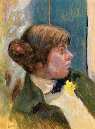 研究领结女人的轮廓 Study for Profile of a Woman in a Bow Tie (c.1906)，皮尔·波纳尔