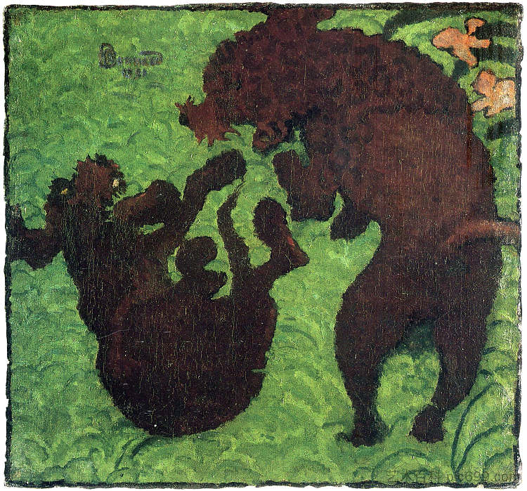 两只贵宾犬 Two Poodles (1891)，皮尔·波纳尔