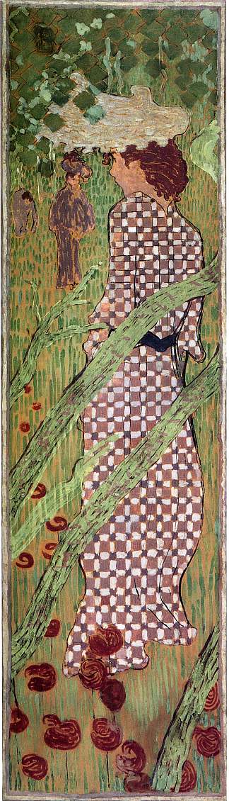 穿格子连衣裙的女人 Woman in a Checked Dress (1892 – 1898)，皮尔·波纳尔