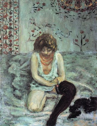 穿黑丝袜的女人 Woman with Black Stockings (1900)，皮尔·波纳尔