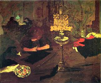 靠近灯的年轻女子 Young woman near lamp，皮尔·波纳尔