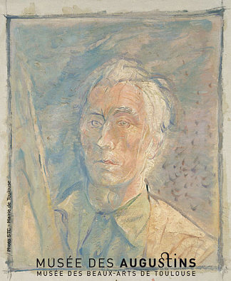 带画架的自画像 Self-Portrait with Easel，皮埃尔·道拉