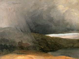 湖边的风暴 Storm by a Lake (1780)，皮埃尔-亨利·德·瓦朗谢讷