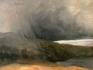 湖边的风暴 Storm by a Lake (1780)，皮埃尔-亨利·德·瓦朗谢讷