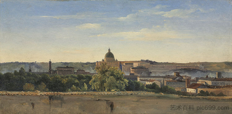 罗马景观 View of Rome (c.1782 - c.1784)，皮埃尔-亨利·德·瓦朗谢讷