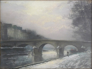 巴黎，玛丽桥，冬季 Paris, Le Pont Marie, l’hiver，皮埃尔-雅克·佩尔蒂埃