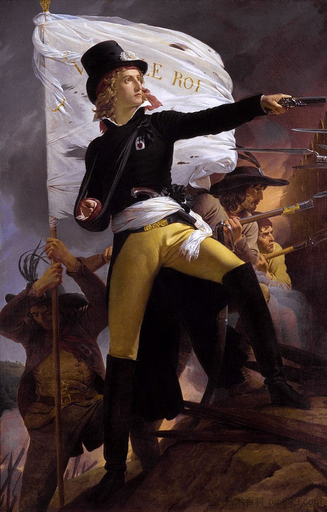 亨利·德拉罗什雅克林，旺代起义领袖 Henri de La Rochejaquelein, Leader of the Revolt in the Vendee (1817)，皮耶尔·纳西斯·盖兰