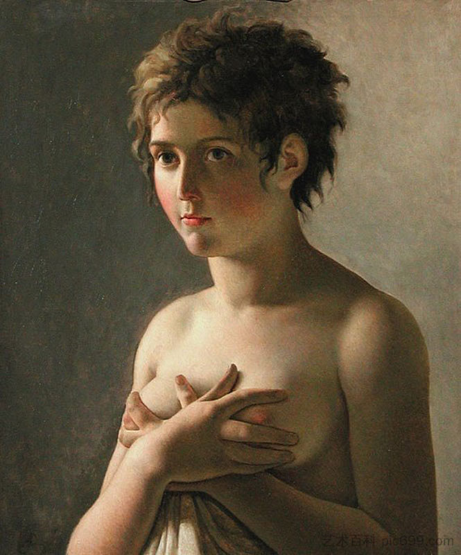 一个年轻女孩的肖像 Portrait of a Young Girl (1812),皮耶尔·纳西斯·盖兰