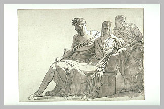 研究画作《斐德拉和希波吕图斯》 Study for the painting Phaedra and Hippolytus，皮耶尔·纳西斯·盖兰