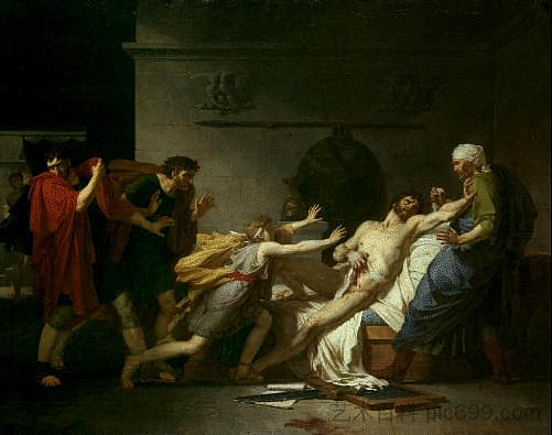 尤蒂卡的加图之死 The Death of Cato of Utica (1797)，皮耶尔·纳西斯·盖兰