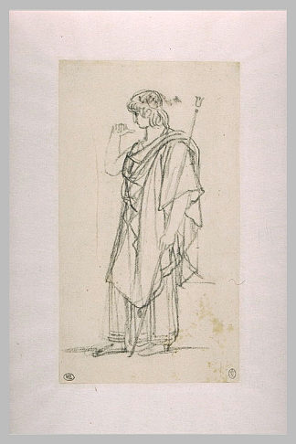 奥瑞斯特斯的身影，披着身影 The figure of Orestes, standing draped，皮耶尔·纳西斯·盖兰