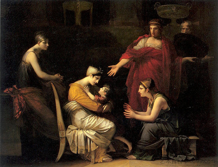 安德洛玛什和阿斯佳纳克斯 Andromache and Astyanax (c.1819; France  )，皮埃尔·保罗·普吕东