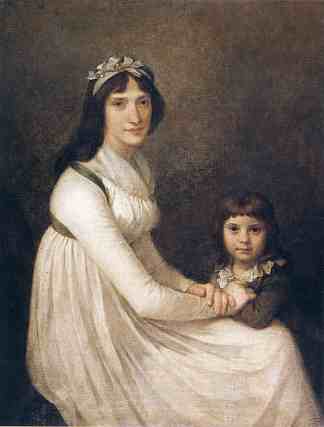 一个女人和她孩子的肖像 Portrait of a woman with her child，皮埃尔·保罗·普吕东
