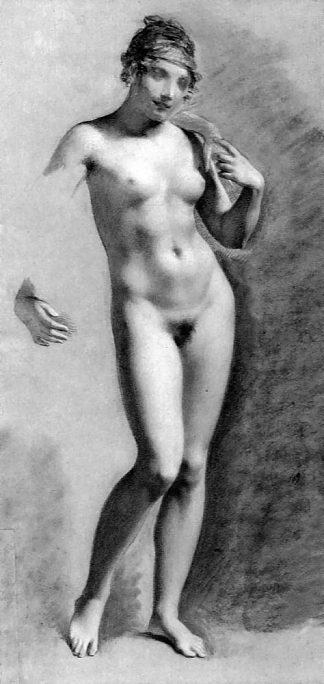 站立的女性裸体 Standing Female Nude (c.1800; France                     )，皮埃尔·保罗·普吕东