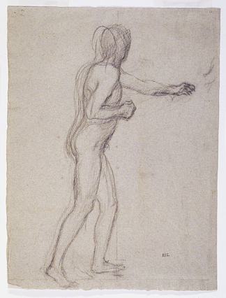 站立男性裸体研究 Study of a Standing Male Nude (1878 – 1882)，皮埃尔·皮维·德·夏凡纳