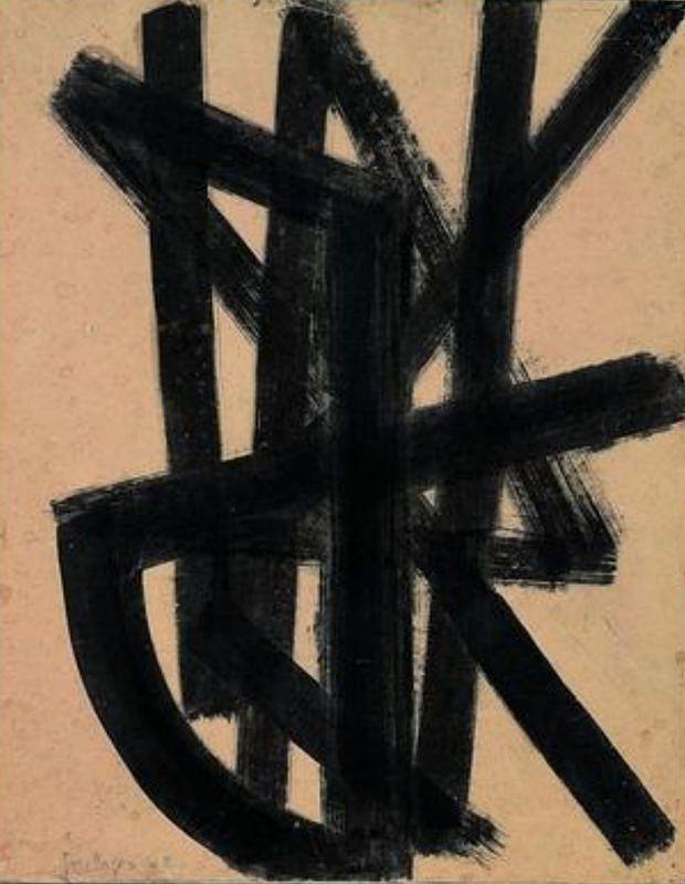 胡桃壳 65 x 50 cm， 1948 Brou de noix 65 x 50 cm, 1948 (1948)，皮埃尔·苏拉热