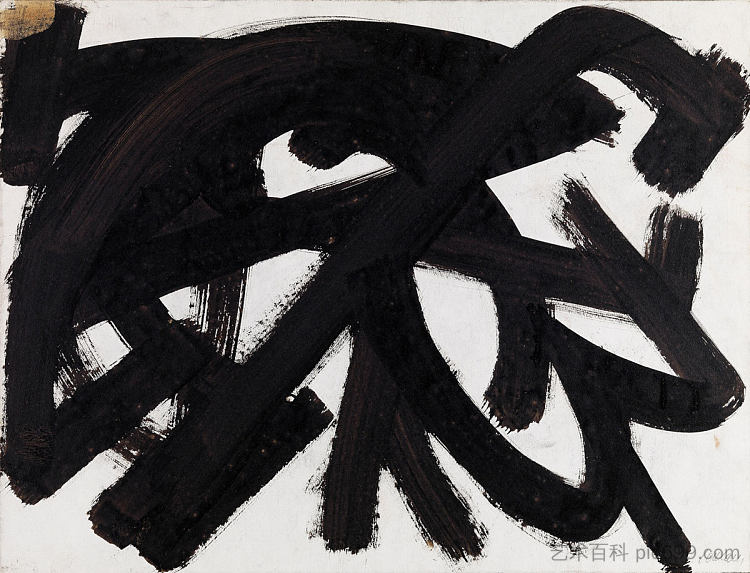 纸本核桃壳 48 x 62.5 厘米，1946 年 Brou de noix sur papier 48 x 62,5 cm, 1946 (1946)，皮埃尔·苏拉热