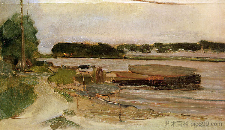 在阿姆斯特尔太阳报 At the Amstel Sun (1907),皮特·蒙德里安