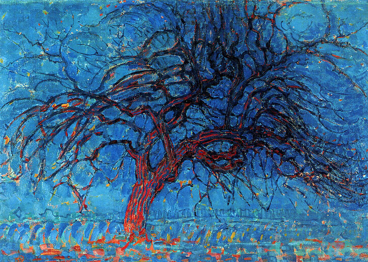 阿文德（晚上）：红树 Avond (Evening): The Red Tree (1908 - 1910)，皮特·蒙德里安
