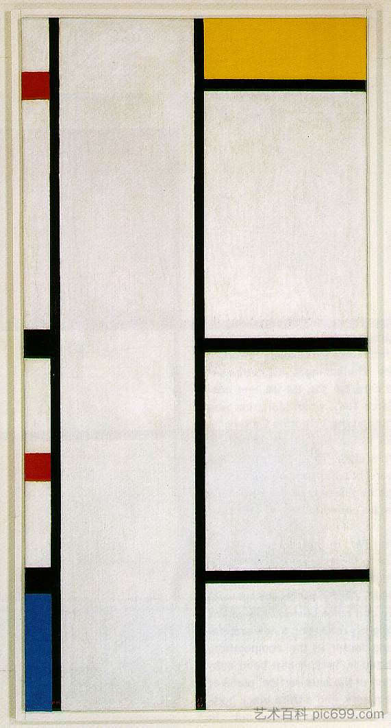 成分三 白黄色 Composition No. III Blanc-Jaune (1935 - 1942)，皮特·蒙德里安