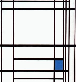 蓝色构图 Composition with Blue (1937)，皮特·蒙德里安