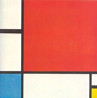 红色、蓝色和黄色的构图。 Composition with Red,  Blue and Yellow (1930)，皮特·蒙德里安