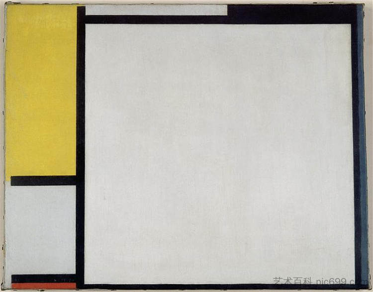 红色、黄色和蓝色的构图 Composition with Red, Yellow and Blue (1922)，皮特·蒙德里安