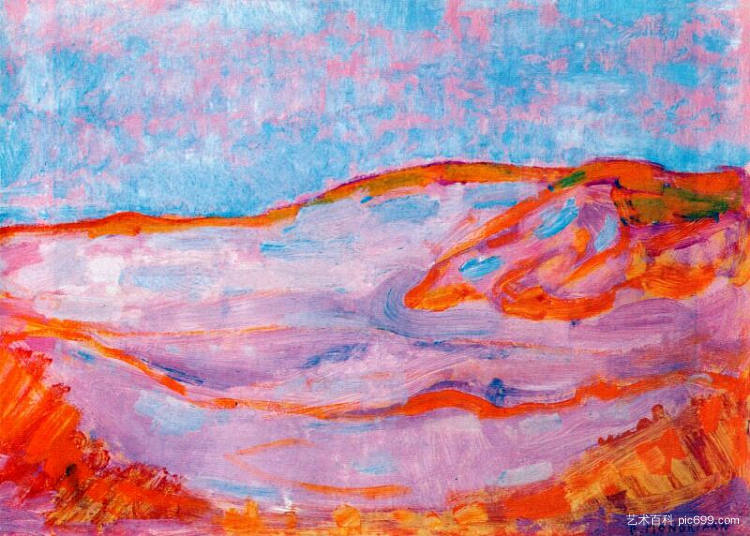 沙丘IV Dune IV (1909 - 1910)，皮特·蒙德里安