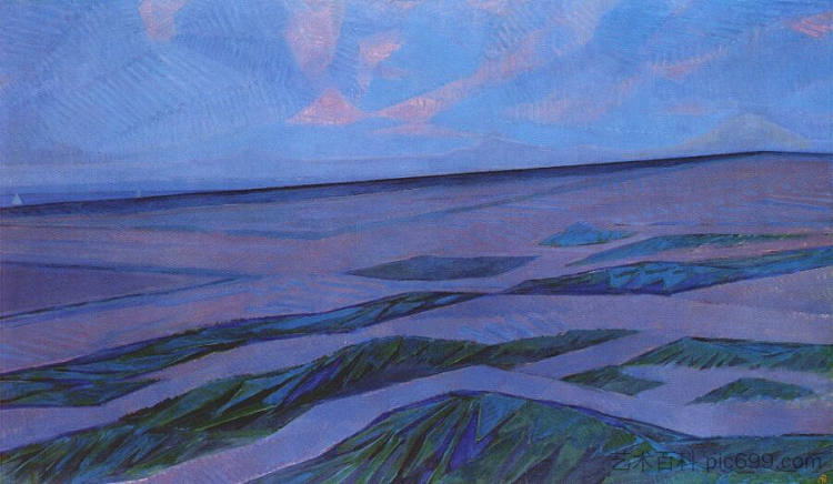 沙丘景观 Dune Landscape (1911),皮特·蒙德里安