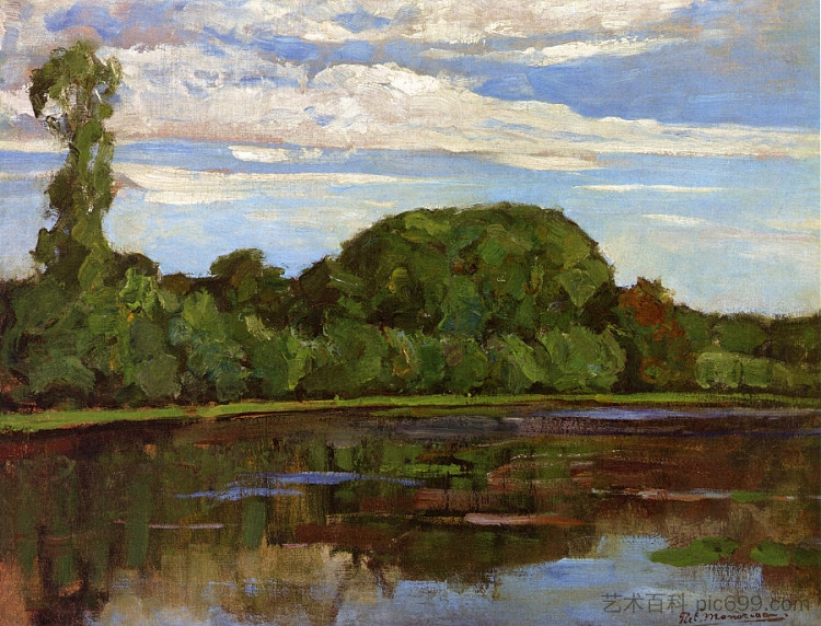 Geinrust农场与孤立的树 Geinrust Farm with Isolated Tree (1905 - 1906),皮特·蒙德里安