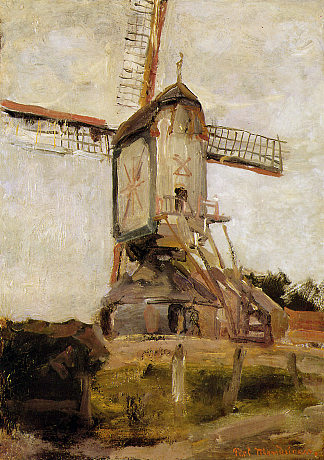 希斯韦克太阳磨坊 Mill of Heeswijk Sun (1904)，皮特·蒙德里安