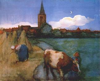温特斯韦克的景色 View of Winterswijk (1898 – 1899)，皮特·蒙德里安
