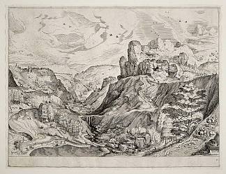 高山景观 Alpine Landscape (c.1555 – c.1556)，彼得·勃鲁盖尔