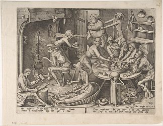 薄厨房 The Thin Kitchen (1563; Netherlands                     )，彼得·勃鲁盖尔