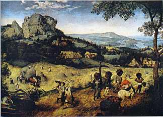 干草制作（6月和7月） Haymaking (June and July) (1565)，彼得·勃鲁盖尔