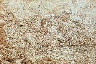 阿尔卑斯山的景观 Landscape of the Alps (c.1553)，彼得·勃鲁盖尔