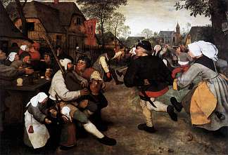 农民之舞 The Peasant Dance (1568; Brussels,Belgium                     )，彼得·勃鲁盖尔