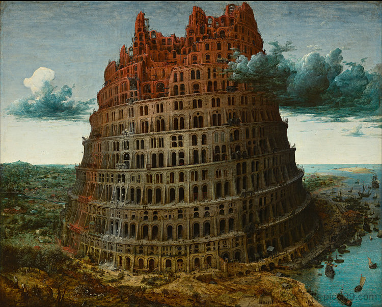 巴别塔的“小”塔 The "Little" Tower of Babel (1563)，彼得·勃鲁盖尔