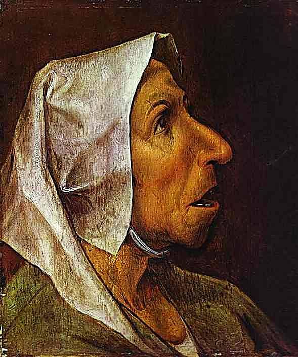一个老妇人的肖像 Portrait of an Old Woman (1563)，彼得·勃鲁盖尔
