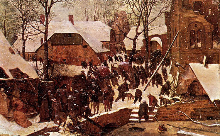雪中国王的崇拜 The Adoration of the Kings in the Snow (1567; Brussels,Belgium ),彼得·勃鲁盖尔