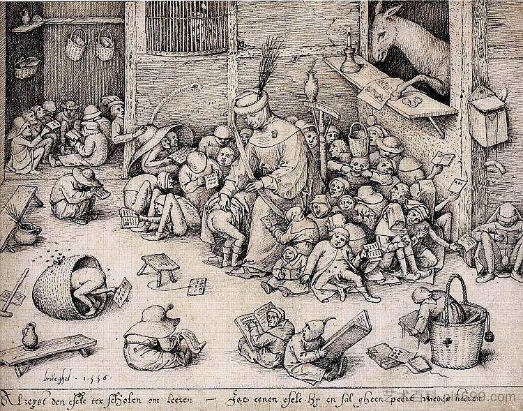 学校里的屁股 The Ass in the School (1556),彼得·勃鲁盖尔