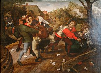 农民斗殴 Rixe De Paysans (1620)，小彼得·勃鲁盖尔