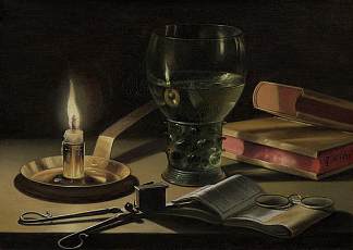 静物与点燃的蜡烛 Still Life with Lighted Candle，彼得·克莱兹