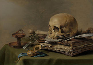 瓦尼塔斯。静物画 Vanitas. Still Life (1630)，彼得·克莱兹