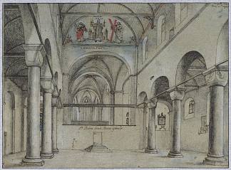 乌得勒支教堂内部 Interior of the Pieterskerk at Utrecht (1636)，彼得·萨恩雷丹