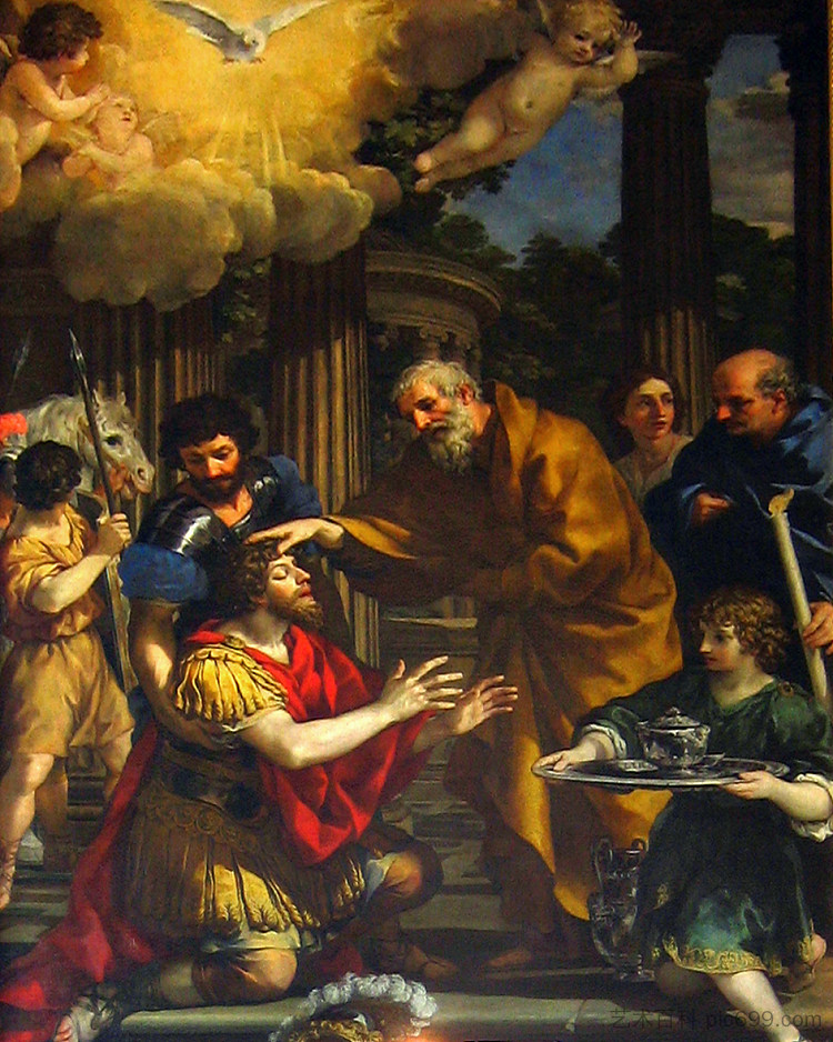 亚拿尼亚恢复圣保罗的视线 Ananias restoring the sight of Saint Paul (c.1631)，彼得罗·达·科尔托纳