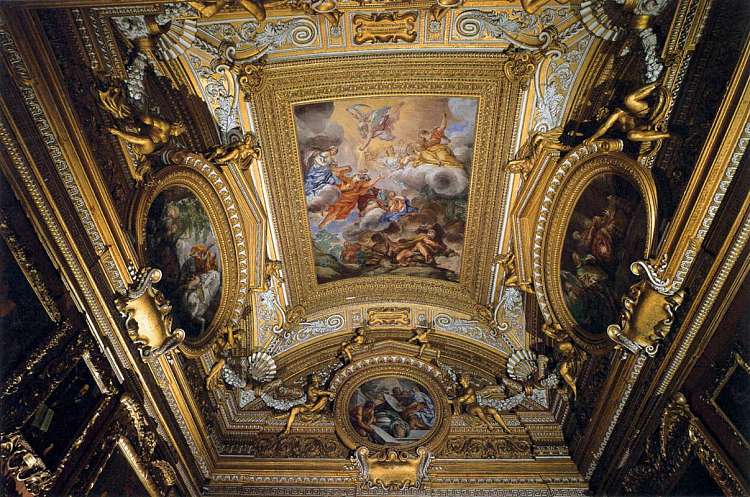 土星大厅的天花板壁画 Ceiling Fresco in the Hall of Saturn (1663 - 1665)，彼得罗·达·科尔托纳