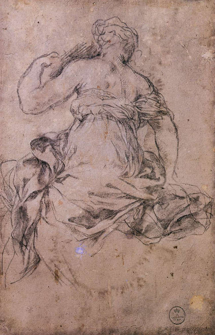 白银时代的研究 Study for the Age of Silver (c.1635),彼得罗·达·科尔托纳
